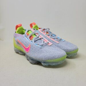 Nike Air VaporMax 2021 FK Women’s Size 7 DH4088-002 Grey Volt Neon Crimson